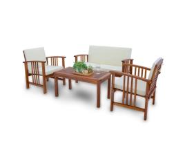 Conjunto de mobiliário de jardim brissogne 4 peças [en.casa]