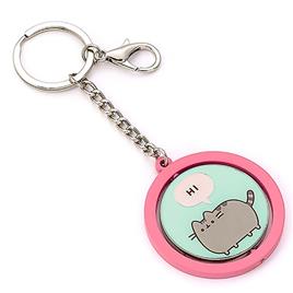 Pusheen the Cat Pink & Blue Hi , Bye Spinning Keyring