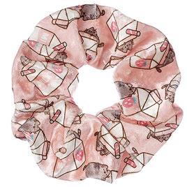 Pusheen the Cat Pink Strawberry Milk Carton Hair Scrunchie