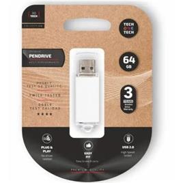 Pendrive 64GB Tech One Tech Básico USB 2.0/ Branco