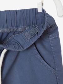 Bermudas coloridas, para menino azul escuro liso com motivo