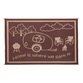 Stylish Camping Reversible Home Mat Castanho 2.43 x 3.35 m