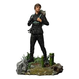 Iron Studios 1/10 Art Scale Luke Skywalker & Grogu Training Star Wars Statue 20 Cm Verde