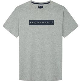 FaÇonnable Fm510247 Short Sleeve T-shirt Cinzento S Homem