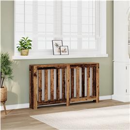 vidaXL Cobertura de radiador derivados de madeira madeira velha