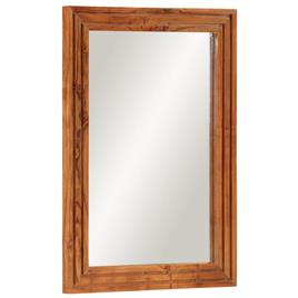 vidaXL Espelho de casa de banho 50x70 cm acácia maciça e vidro