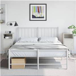 vidaXL Mesas de cabeceira 2 pcs 36x39x78 cm aço branco