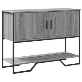 vidaXL Mesa consola 100x35x74,5 cm derivados madeira cinzento sonoma
