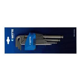 Witte Long Allen Keys With Ball Set 9 Units Azul