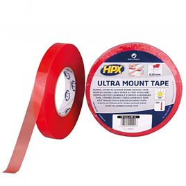 Hpx Ultra Mount Transparent Double Sided Tape 19 Mm X 50 M Vermelho