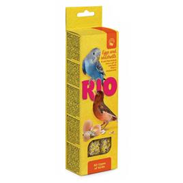 Mealberry Rio Sticks Eggs & Shells 2x40g Bird Snacks 8 Units Amarelo