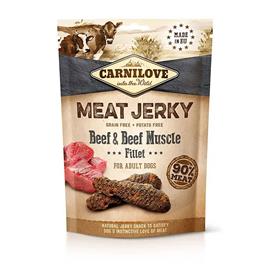 Carnilove Jerky 100g Veal And Beef Steaks 12 Units Dourado