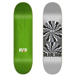 Flip Oliveira Optical 8.375´´ Skateboard Deck Dourado 31.85 Inches