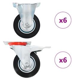 vidaXL 12 pcs Rodas 100 mm