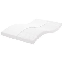 vidaXL Colchão de espuma 120x210 cm 7 zonas dureza 20 ILD branco