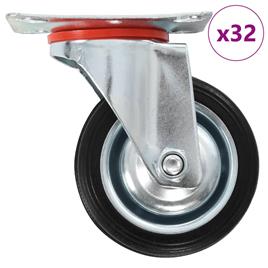 vidaXL 32 pcs rodas giratórias 75 mm