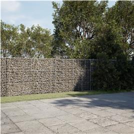 vidaXL Cesto gabião com cobertura 1200x100x150 cm ferro galvanizado