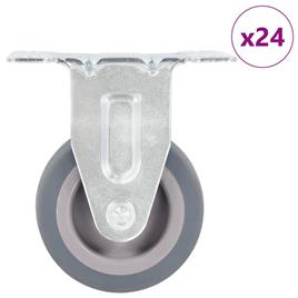 vidaXL 24 pcs Rodas fixas 50 mm