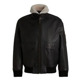 Hugo Loran 10264624 Leather Jacket Preto L Homem
