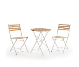 Conjunto bistrô de jardim ambar de 3 peças, mesa e 2 cadeiras