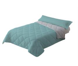 Edredão enchimento 300gr cama reversível bicolor