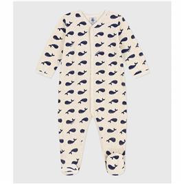 Pijama estampado com baleias, Petit Bateau