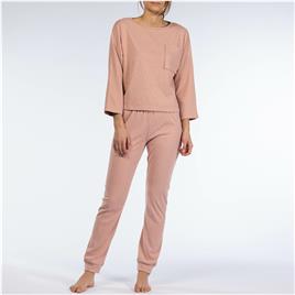 Pijama homewear, em canelado, Snug, Melissa Brown