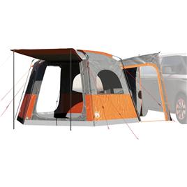 vidaXL Tenda de campismo p/ 4 pessoas impermeável cinzento/laranja