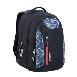 EXPLORE Mochila Extensível Camo, 22 l, Preto e Azul