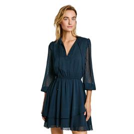 Pepe Jeans Pl953612 Long Sleeve Short Dress Azul XL Mulher
