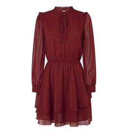 Pepe Jeans Pl953612 Long Sleeve Short Dress Vermelho L Mulher