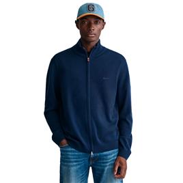 Gant 8050208 Full Zip Sweater Azul L Homem