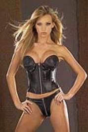 SIN SEDUCTION CORSET DE COURO E CORREIA L