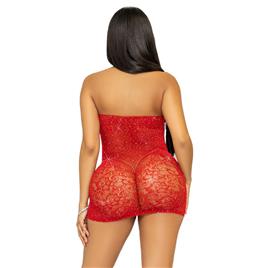 MINI VESTIDO LEG AVENUE COM STRASS TAMANHO ÚNICO - VERMELHO