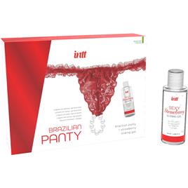 INTT - CALÇA VERMELHA BRASILEIRA COM PÉROLAS E GEL LUBRIFICANTE 50ML