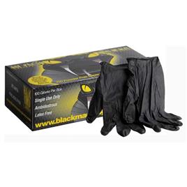 Black Mamba Nitrile Workshop Gloves Box 100 Units Preto XL