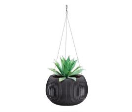 Vaso suspenso BETON BOWL WS 24cm 2.3L preto