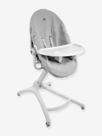 Kit de papa com tabuleiro + capa de proteção para a  Baby Hug 4 em 1 cinzento claro liso