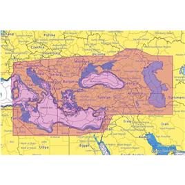 C-map Reveal - East Mediterranean&caspian Seas Map Amarelo