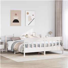 vidaXL Cama sem colchão 180x200 cm madeira de pinho maciça branco