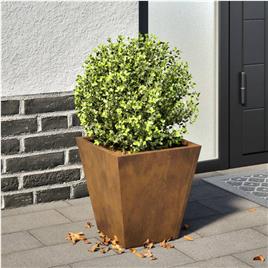 vidaXL Vaso/floreira de jardim 30x30x30 cm aço corten