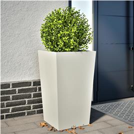 vidaXL Vaso/floreira de jardim 45x45x75 cm aço branco