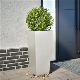vidaXL Vaso/floreira de jardim 35x35x75 cm aço inoxidável