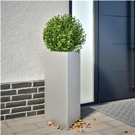 vidaXL Vaso/floreira de jardim triangular 40x34,5x70cm aço galvanizado