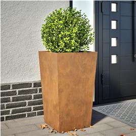 vidaXL Vaso/floreira de jardim 45x45x75 cm aço corten