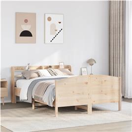 vidaXL Cama sem colchão 140x200 cm madeira de pinho maciça