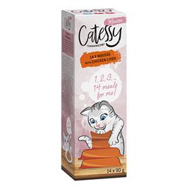 Catessy Mousse em terrinas 28 x 90 g - Pack económico - Fígado de frango