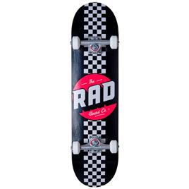 Rad Skateboards Checker Stripe Skateboard Transparente 7.25´´