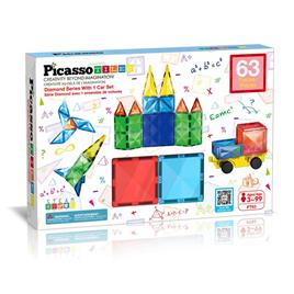 Picasso Tiles Diamond Series Set 63 Pieces (pt63) Construction Game