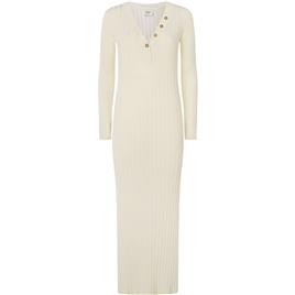 Pepe Jeans Izabel Long Sleeve Long Dress Branco L Mulher